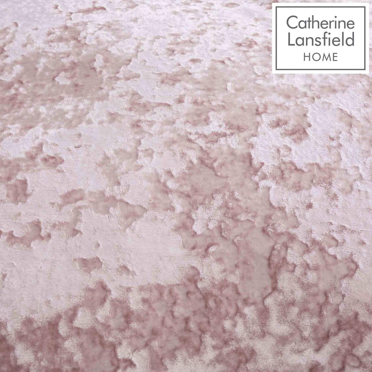 Catherine Lansfield Crushed Velvet Quiltset Blush – image 4
