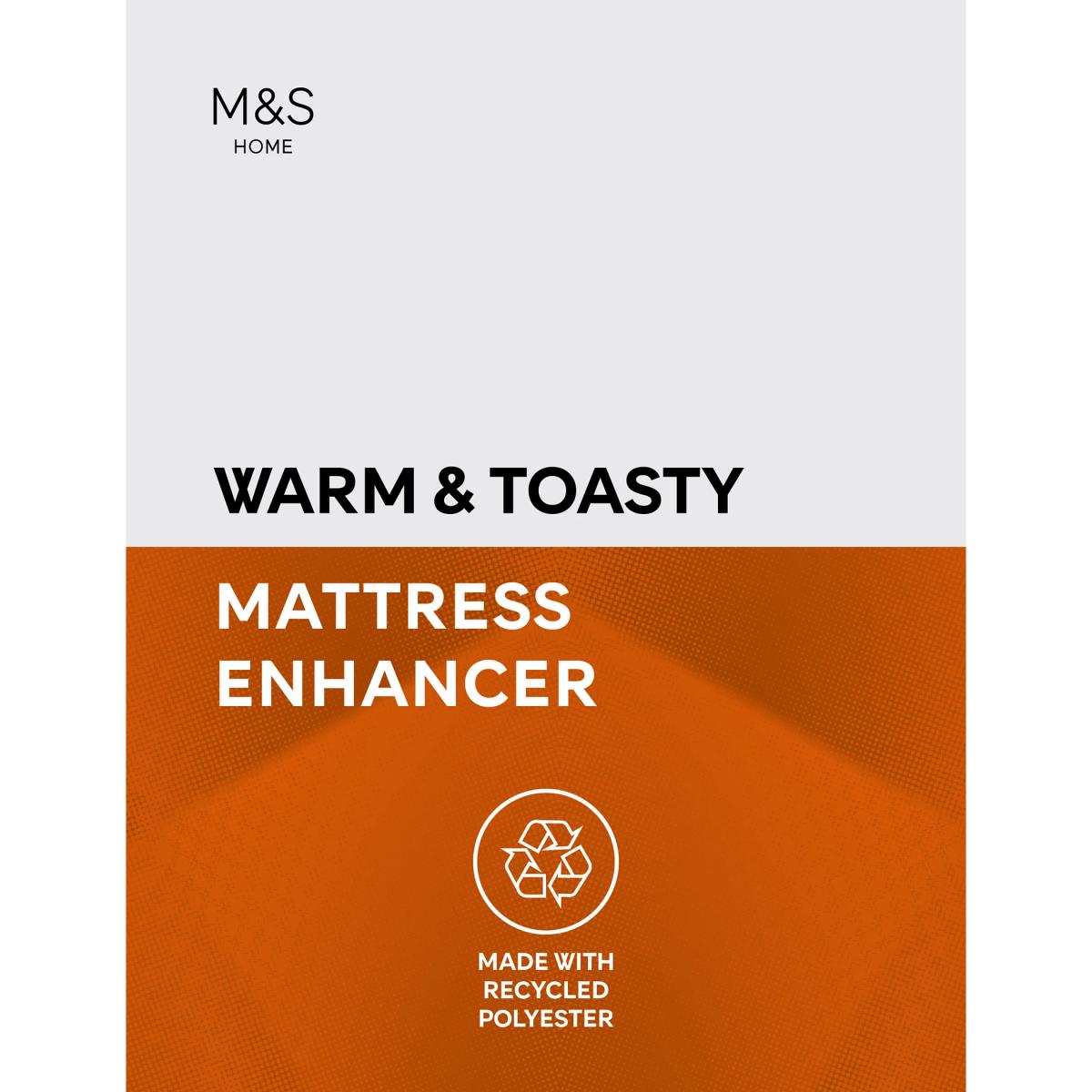 M&S Warm & Toasty Mattress Enhancer - 6FT - White, White – image 3