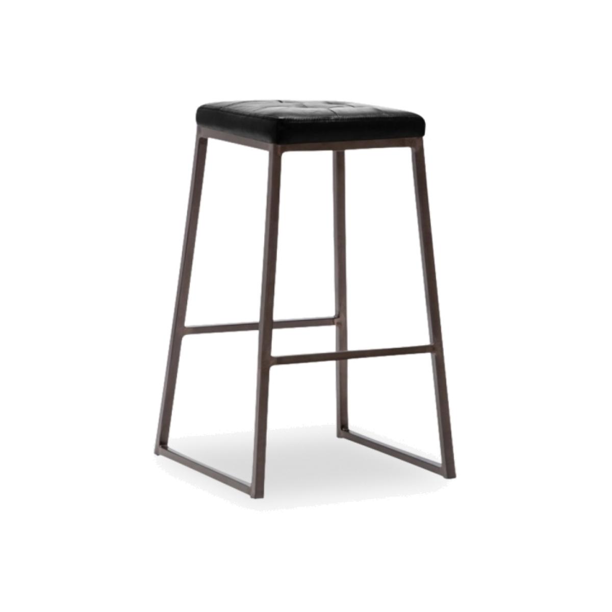 Consec Metal Kitchen Stool, Black Leg Colour: Rustic