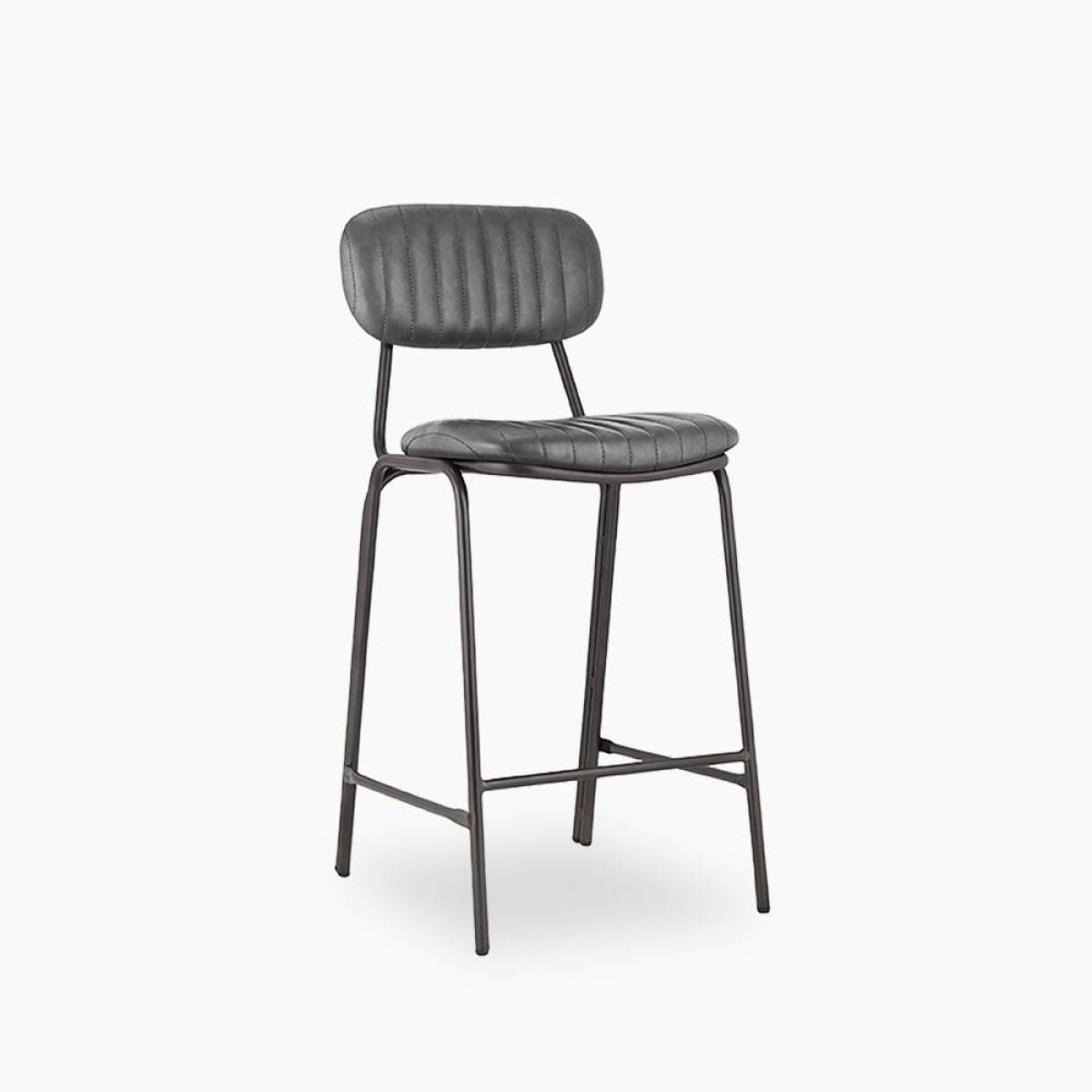 Boston Metal Kitchen Stool, Dark Grey – image 2