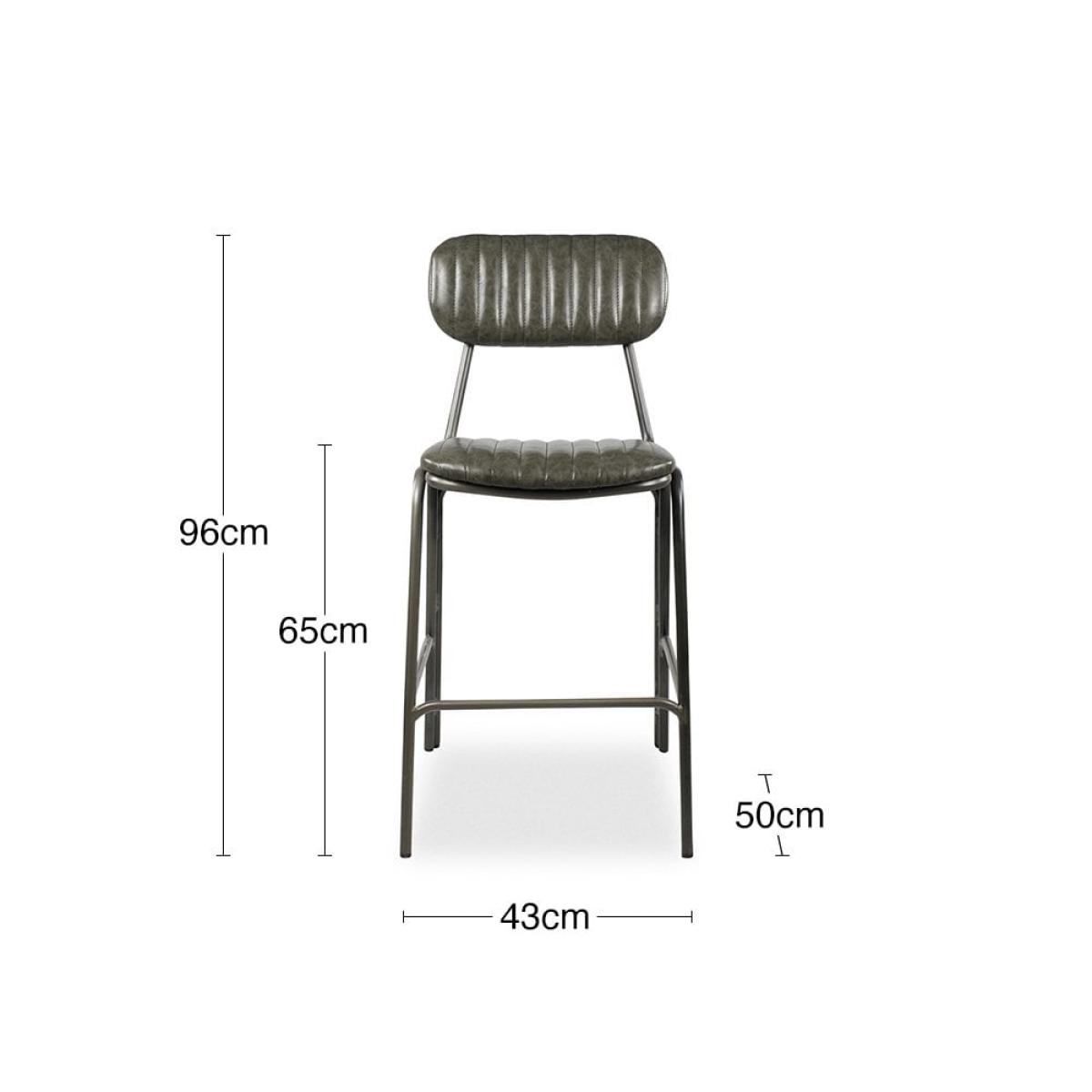 Boston Metal Kitchen Stool, Dark Grey – image 9