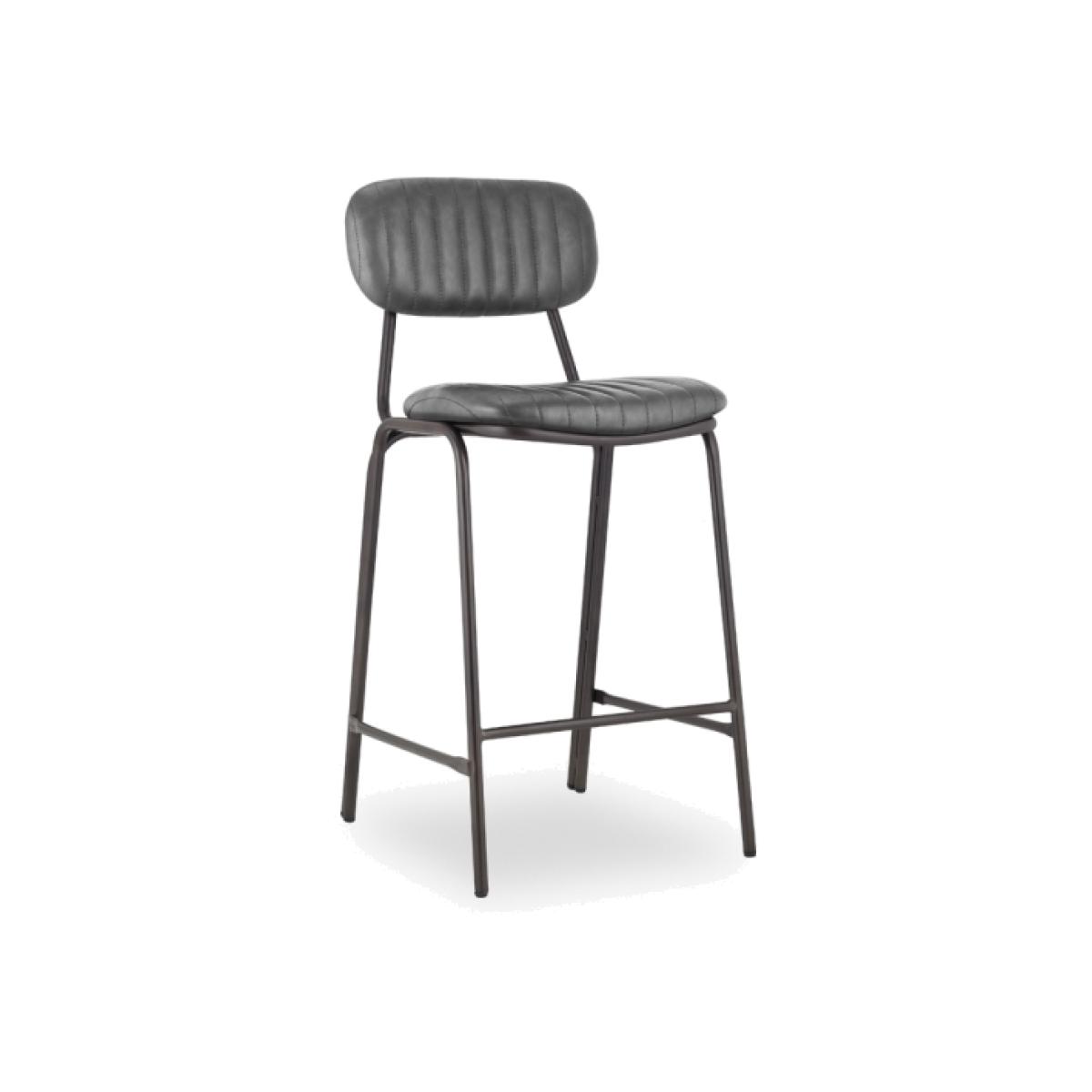 Boston Metal Kitchen Stool, Dark Grey – image 1