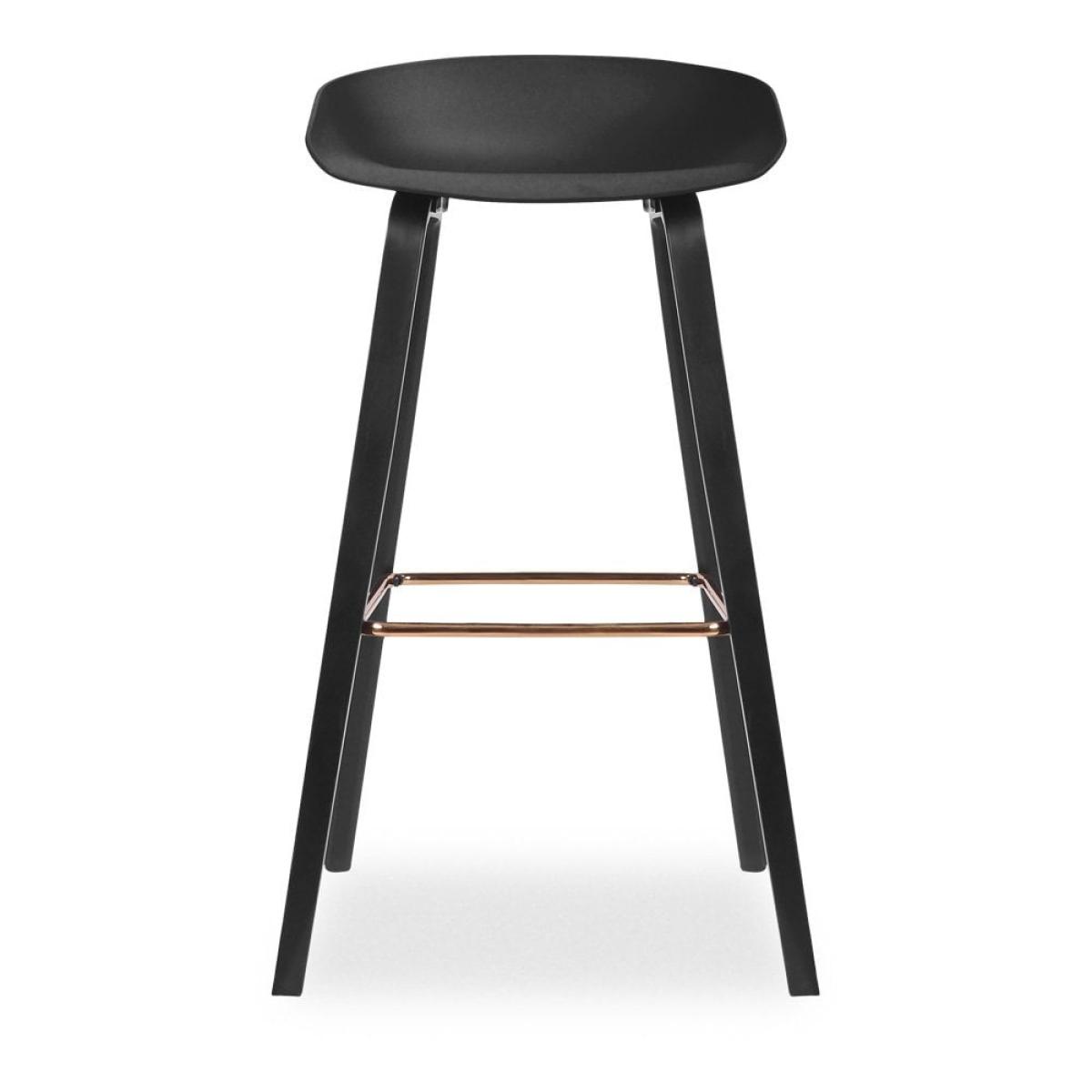 Milano Bar Stool, Black & Gold – image 3