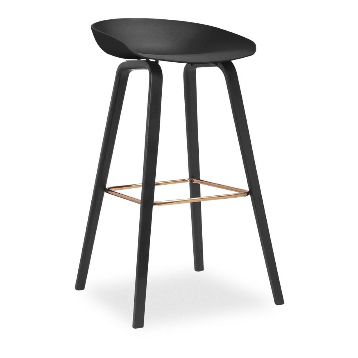 Milano Bar Stool, Black & Gold – image 4