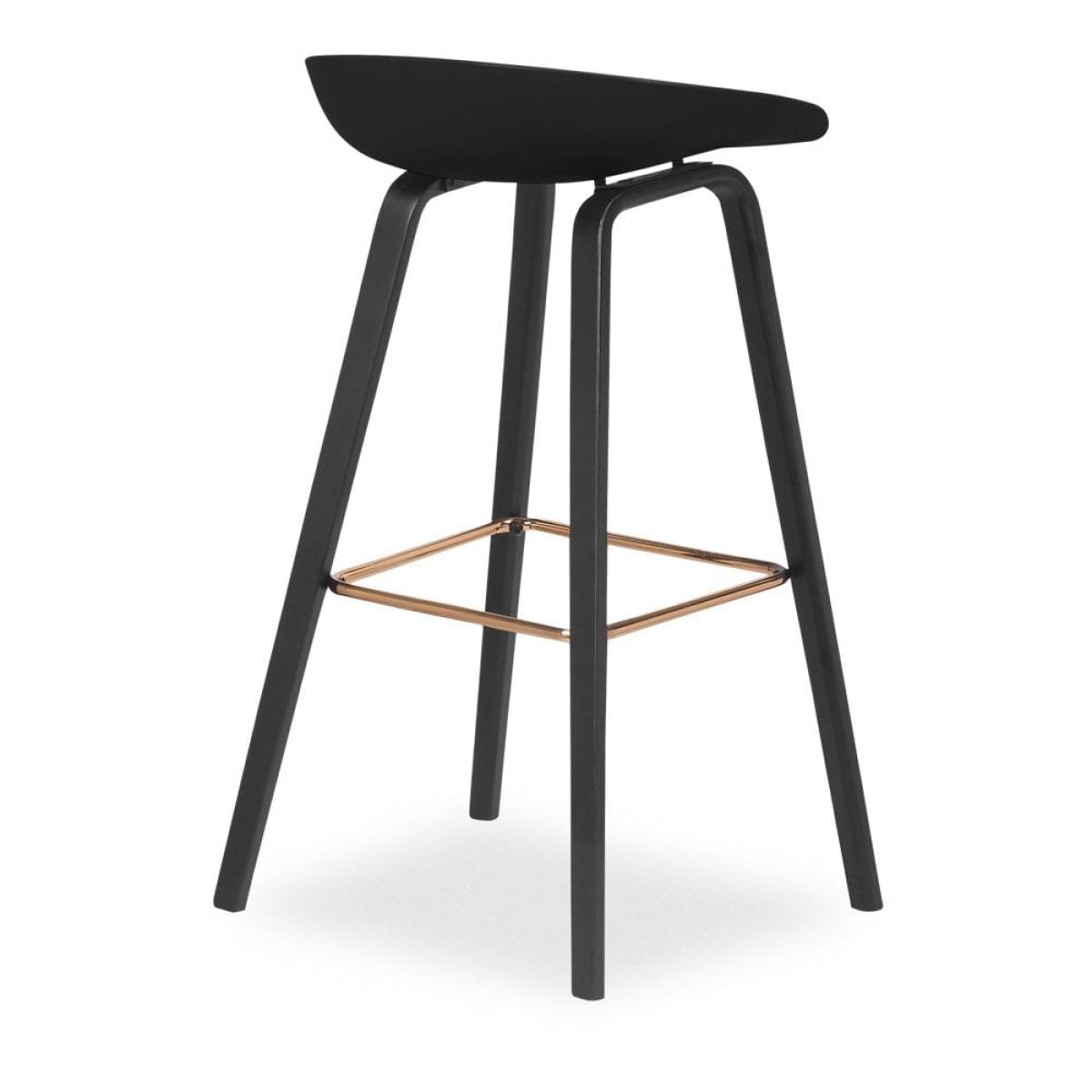 Milano Bar Stool, Black & Gold – image 6