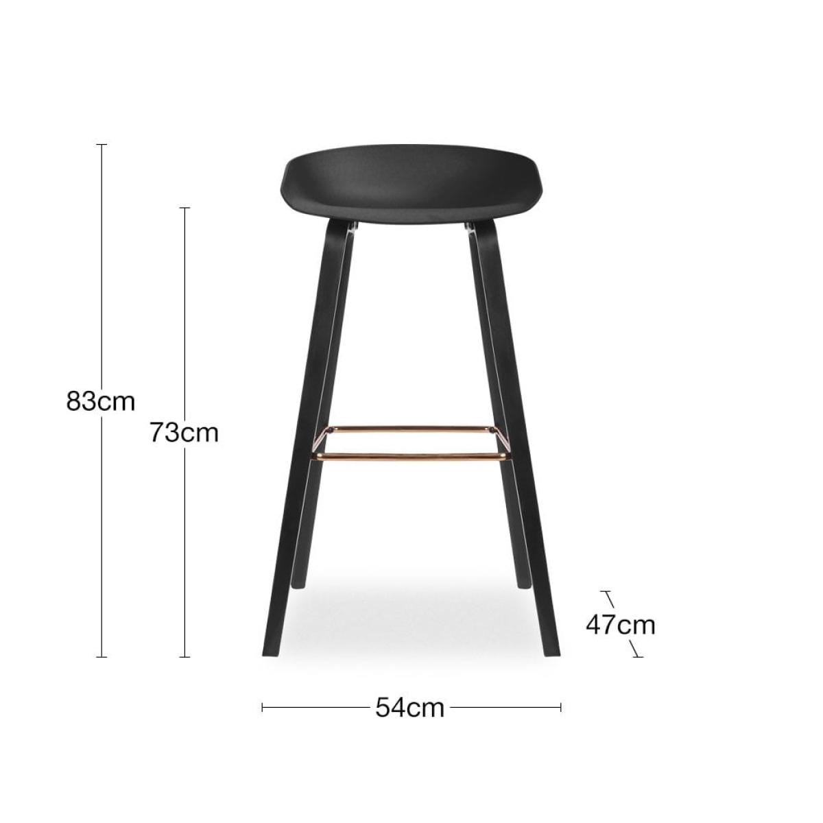 Milano Bar Stool, Black & Gold – image 8