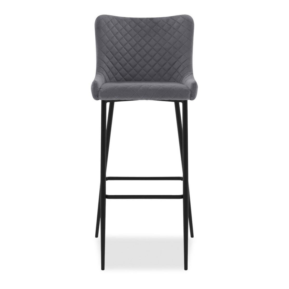 £40  Off  Brooklyn Bar Stool, Grey Velvet Size: 75cm – image 3
