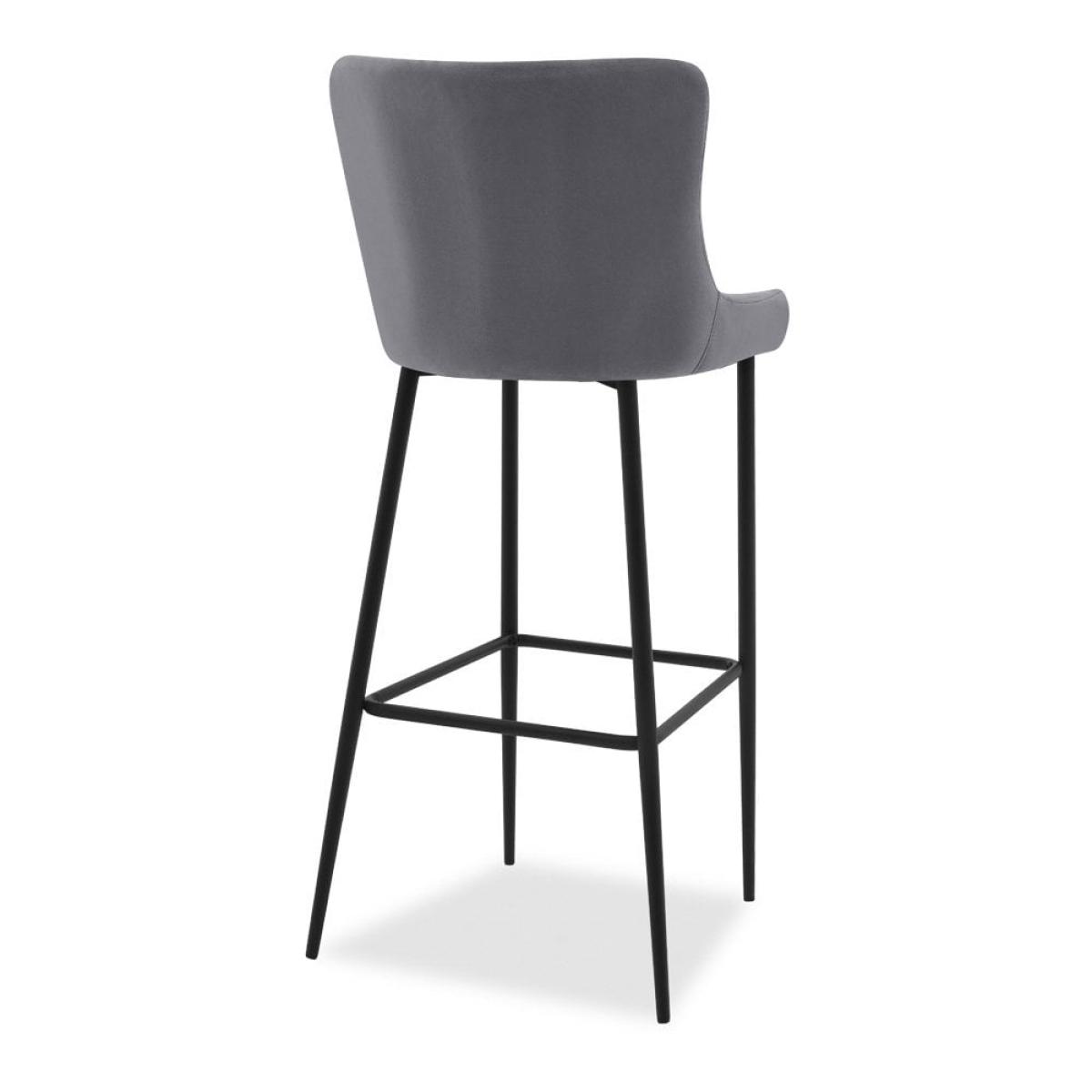 £40  Off  Brooklyn Bar Stool, Grey Velvet Size: 75cm – image 5