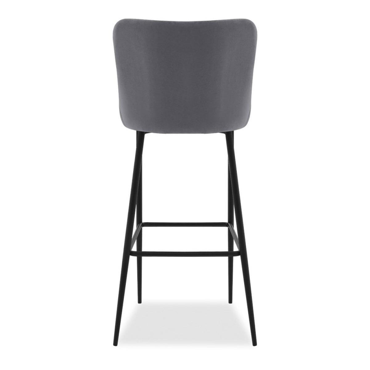 £40  Off  Brooklyn Bar Stool, Grey Velvet Size: 75cm – image 6