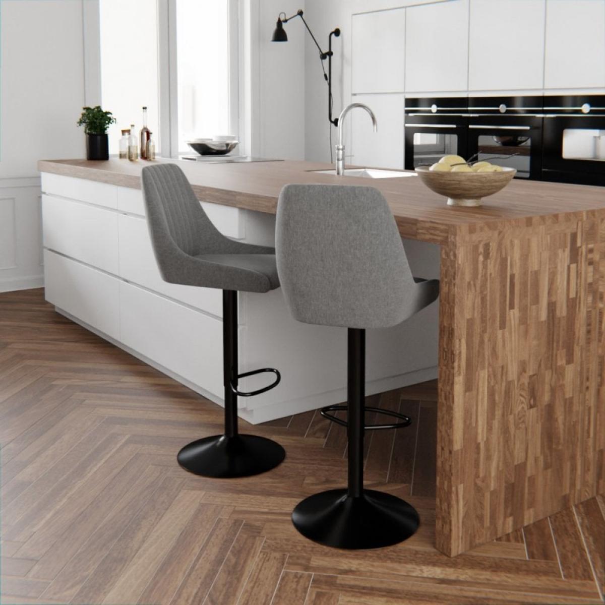 Baldwin Adjustable Kitchen Stool, Grey – image 2