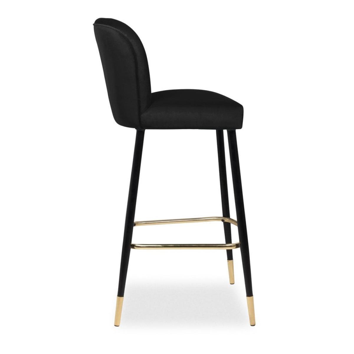 Tribeca Bar Stool, Black Velvet – image 4