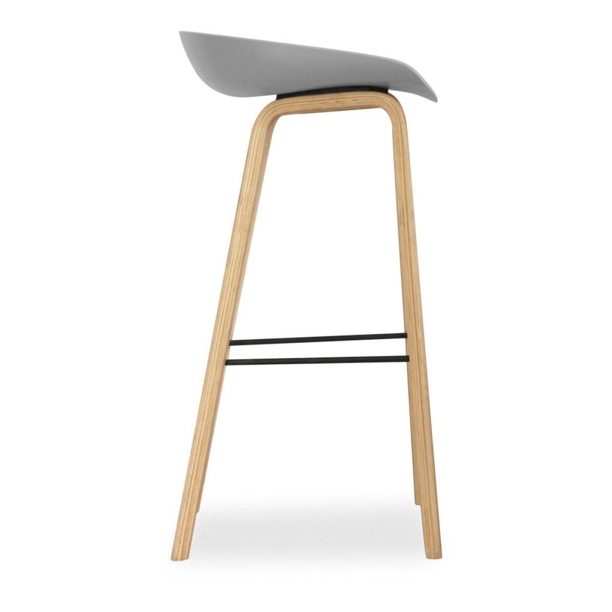 £20 Off Milano Bar Stool, Grey & Natural Size: 75cm – image 4
