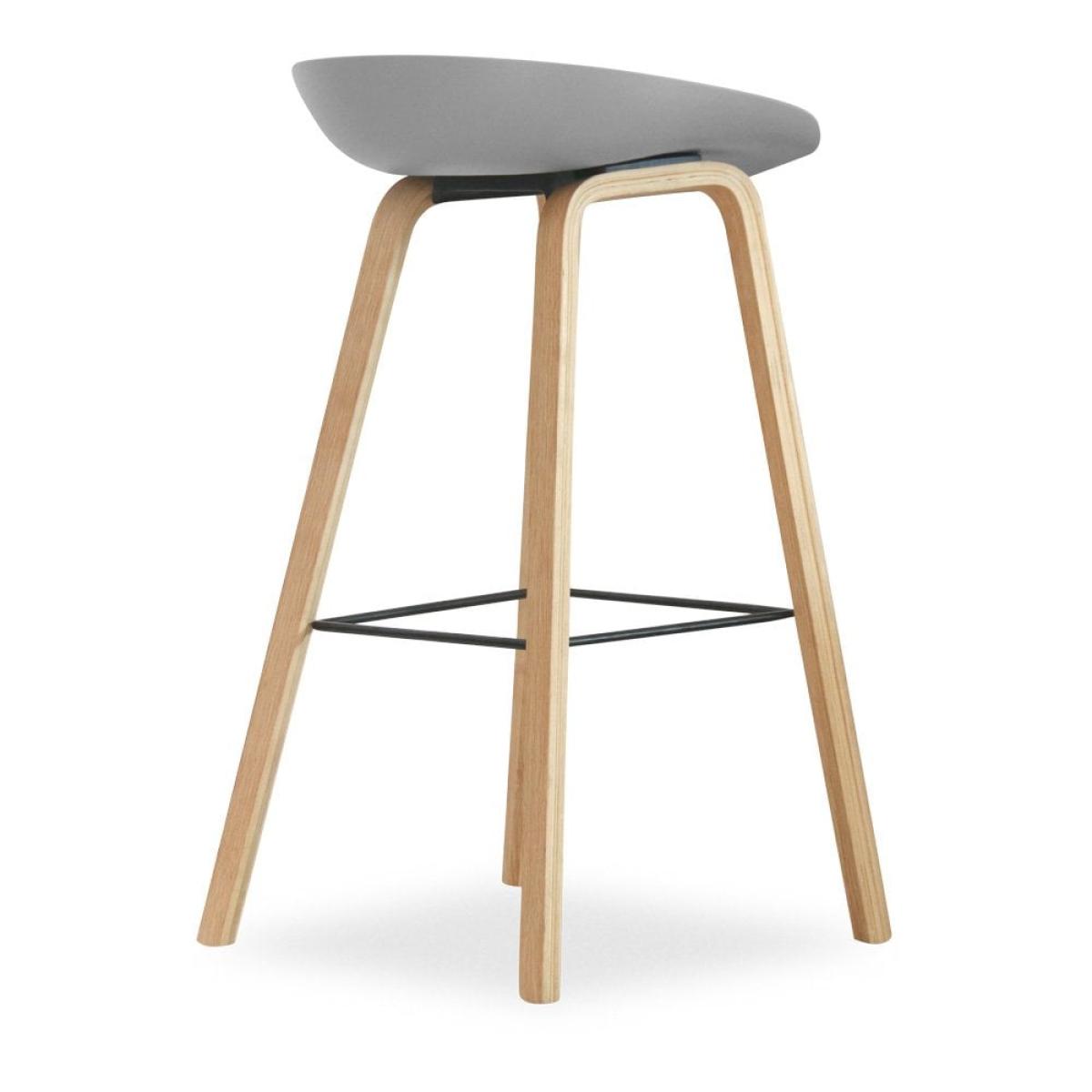 £20 Off Milano Bar Stool, Grey & Natural Size: 75cm – image 5