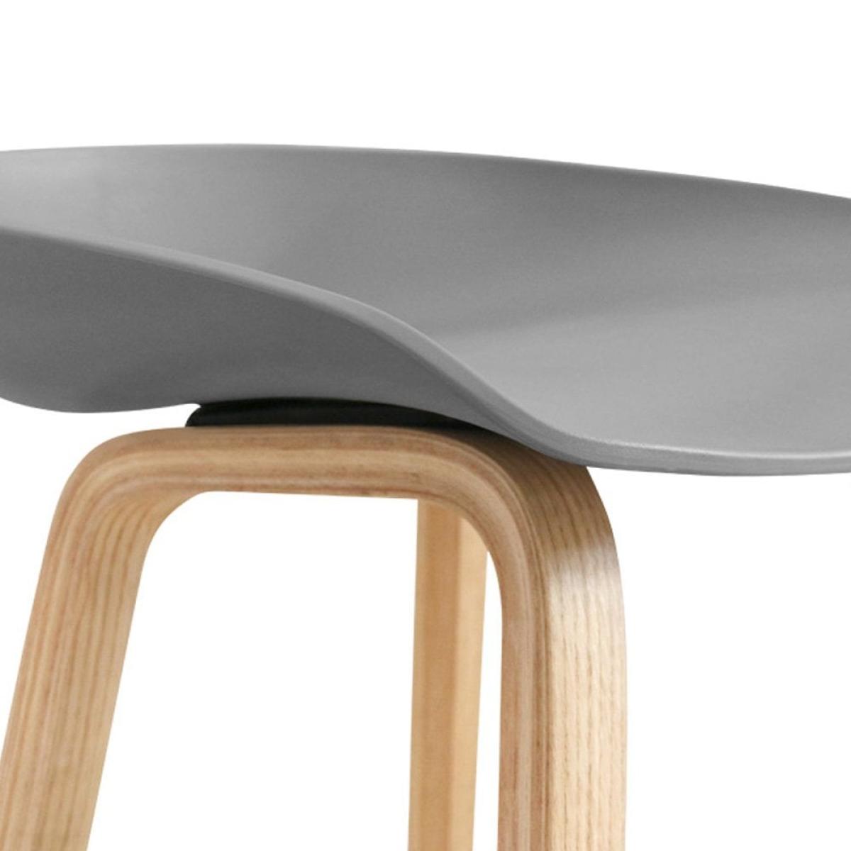 £20 Off Milano Bar Stool, Grey & Natural Size: 75cm – image 7