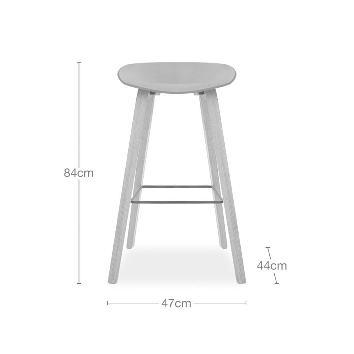 £20 Off Milano Bar Stool, Grey & Natural Size: 75cm – image 8