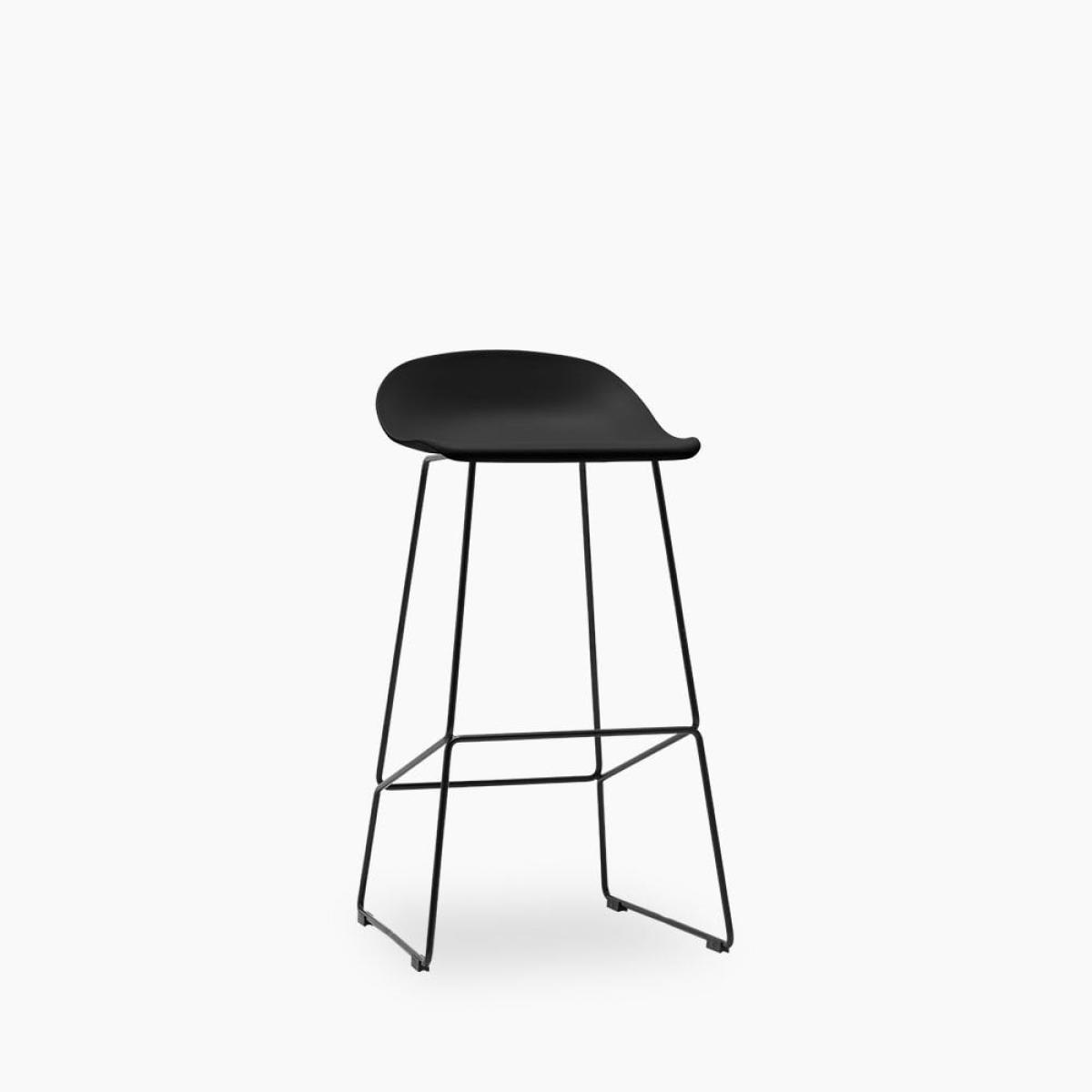 Conway Plastic Bar Stool, Black – image 2