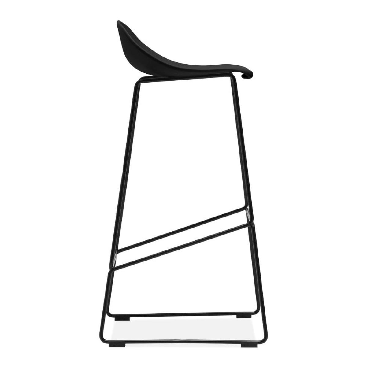 Conway Plastic Bar Stool, Black – image 4