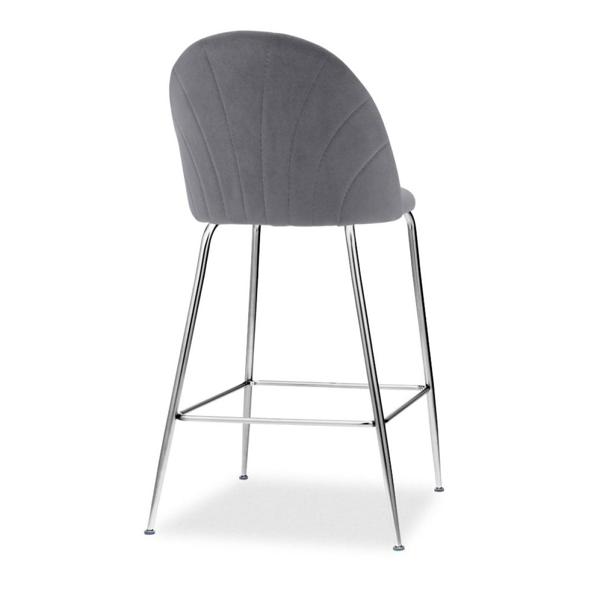 £30  Off  Sylvia Kitchen Stool, Grey Velvet Leg Colour: Chrome – image 6