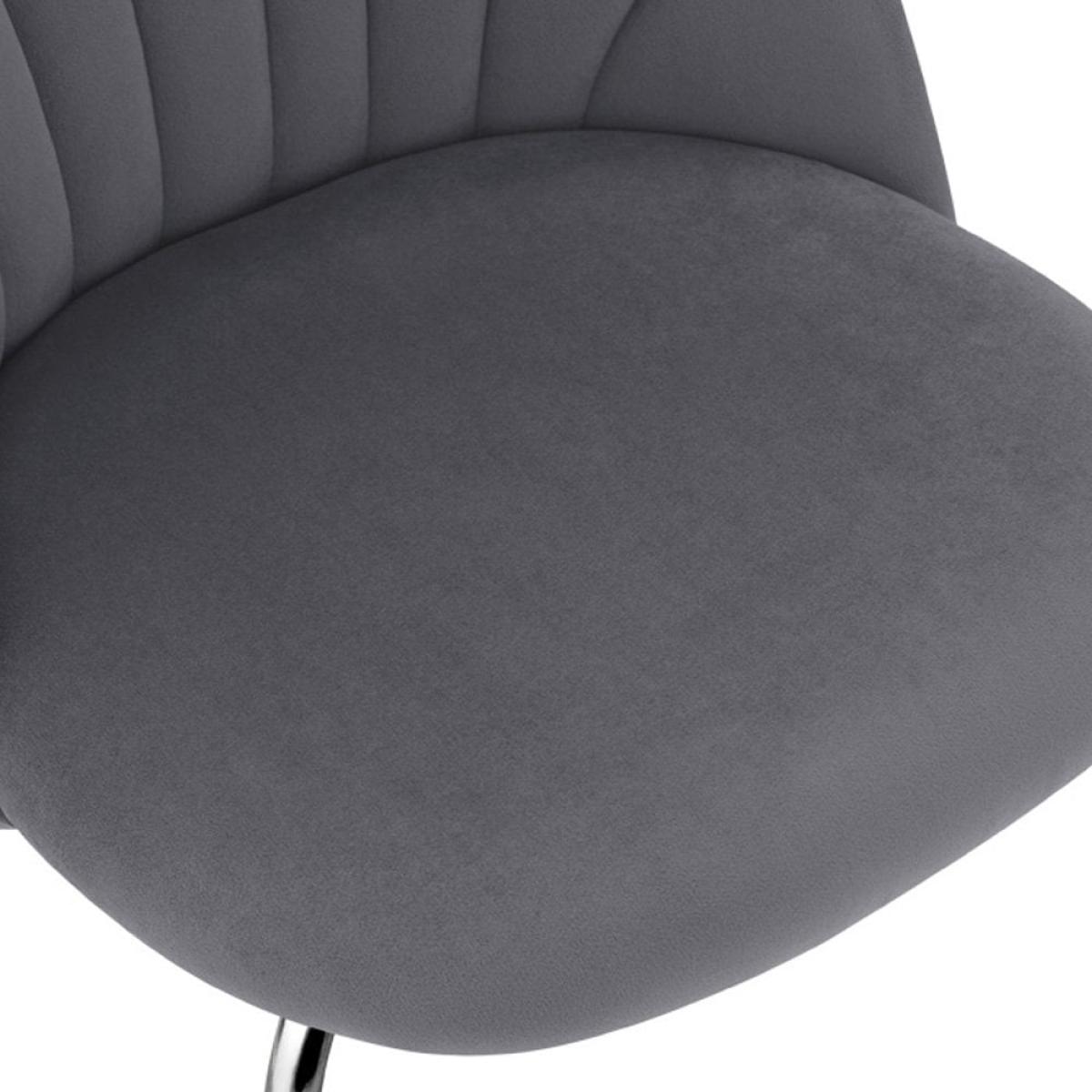 £30  Off  Sylvia Kitchen Stool, Grey Velvet Leg Colour: Chrome – image 8