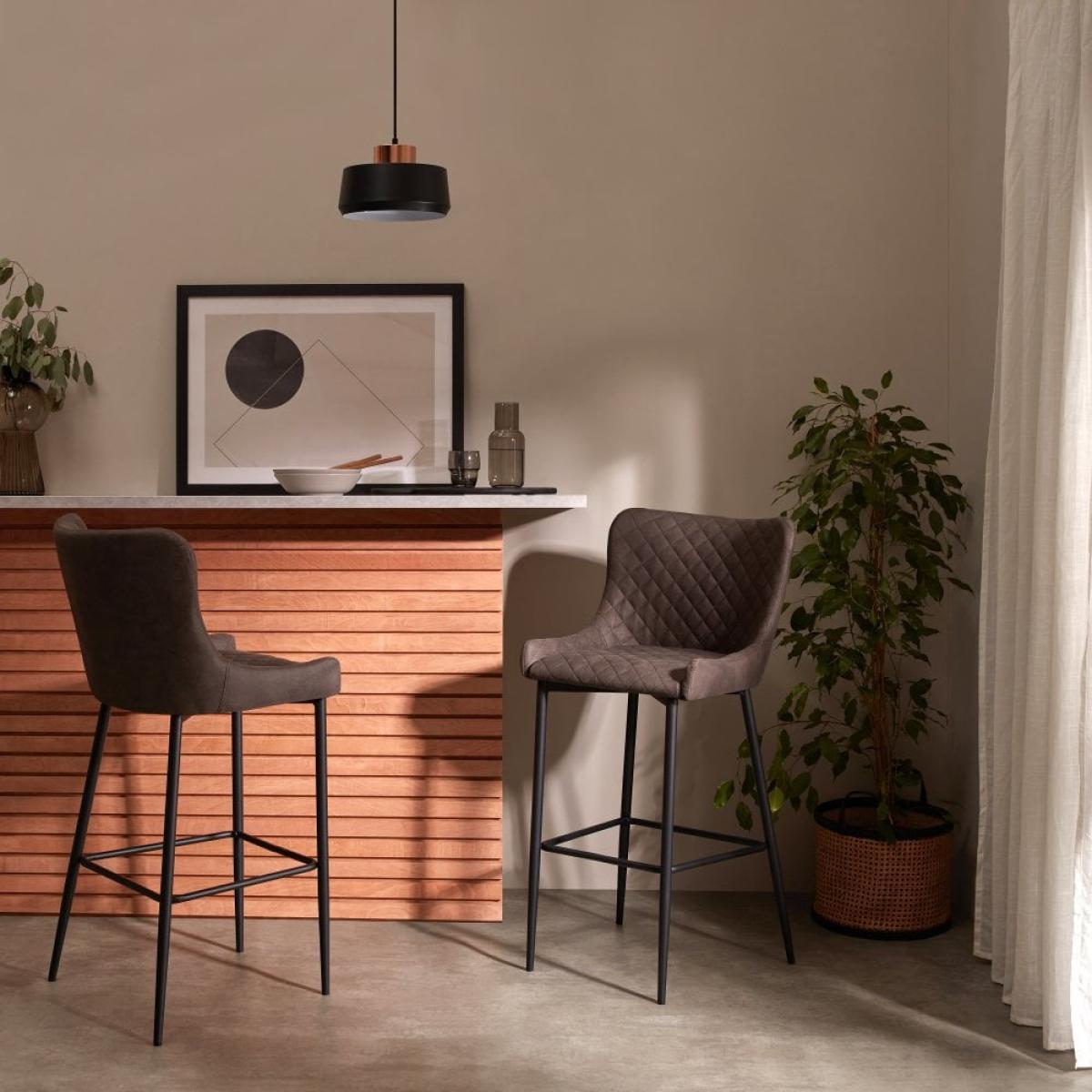Brooklyn Bar Stool, Vintage Dark Grey – image 2