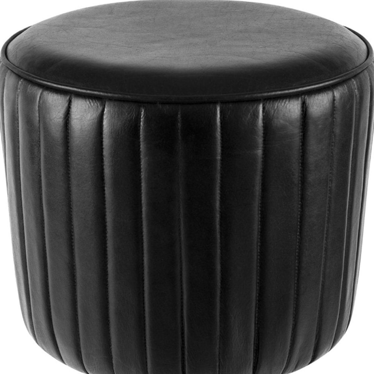 Ruskin Bar Stool, Black Leather – image 3