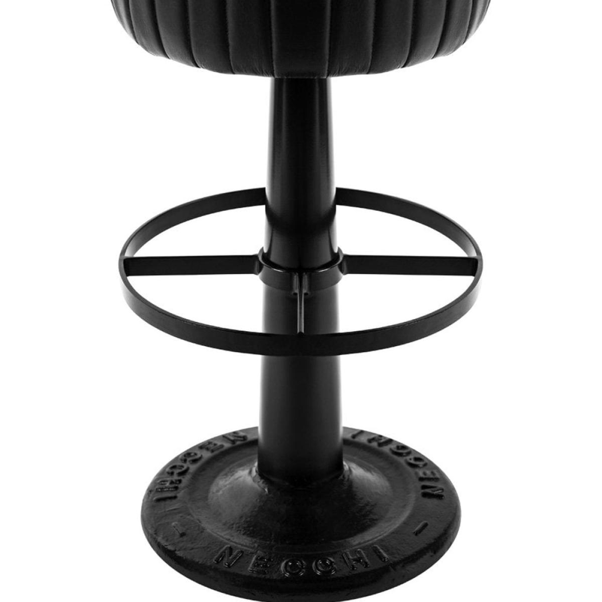 Ruskin Bar Stool, Black Leather – image 4