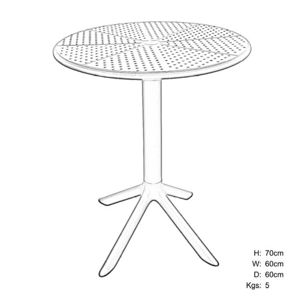 Bergen Round Bistro Table – image 4