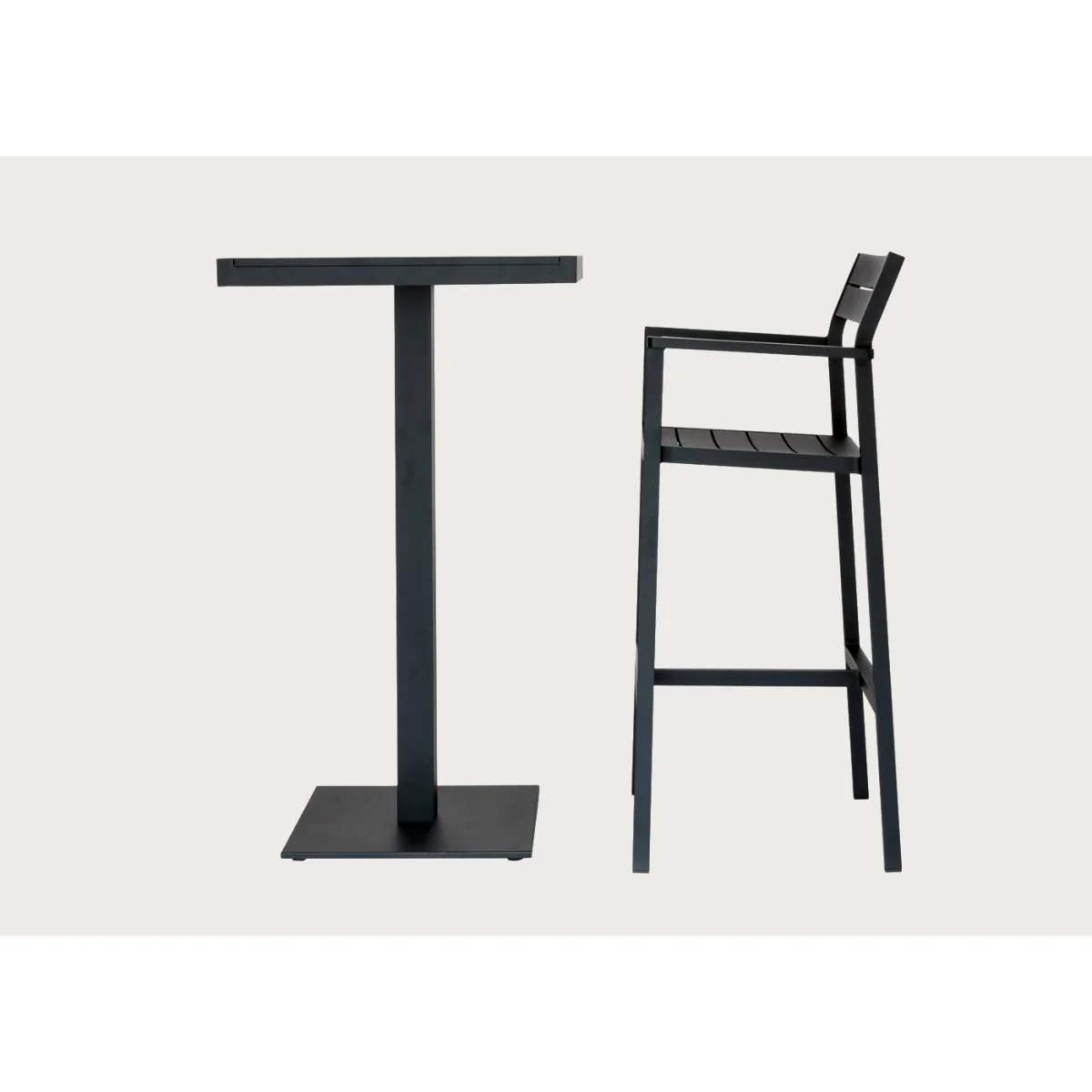 Case Eos Outdoor Square Bar Table Pebble Grey – image 6