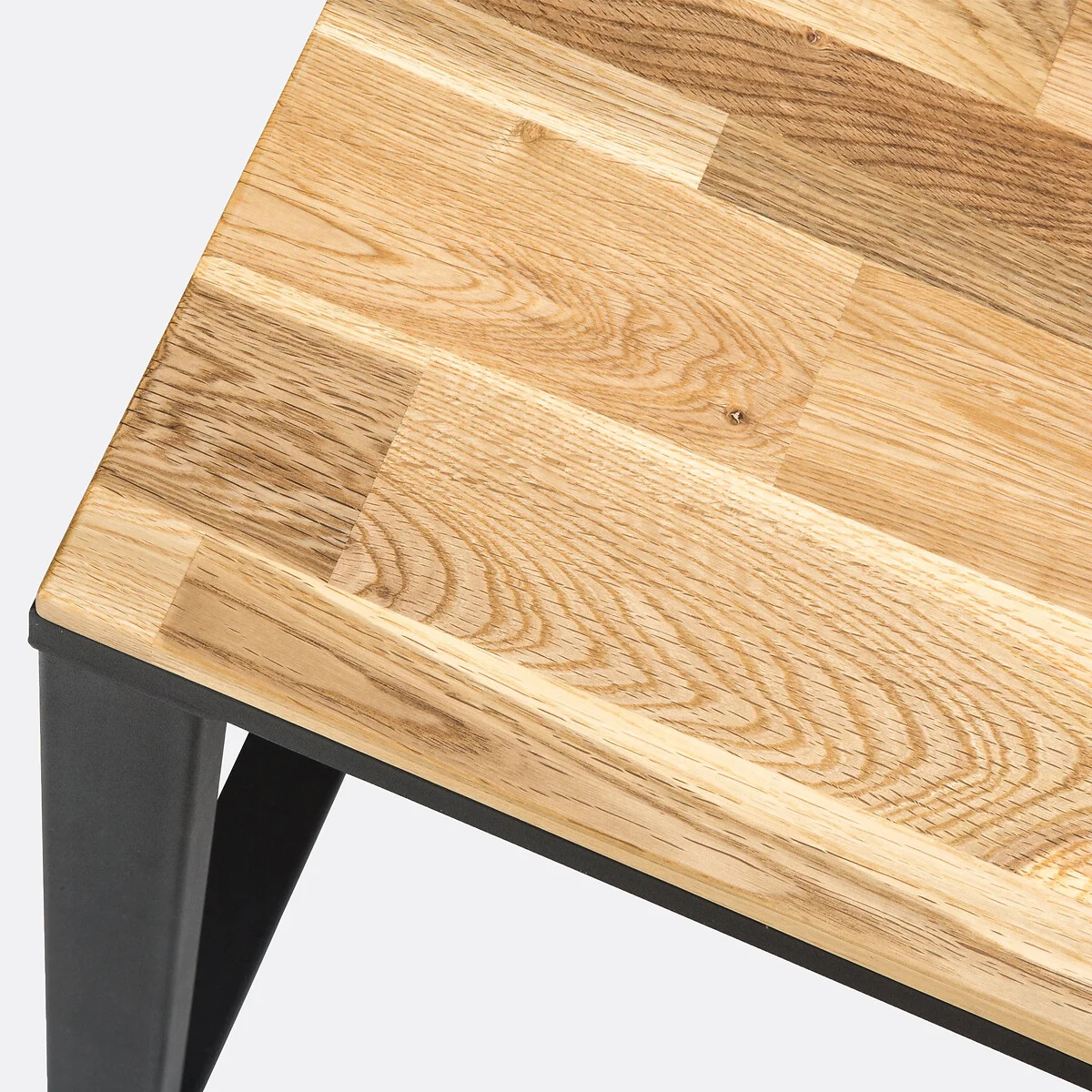 Hiba Oak and Steel 4-6 Seater High Bar Table – image 4