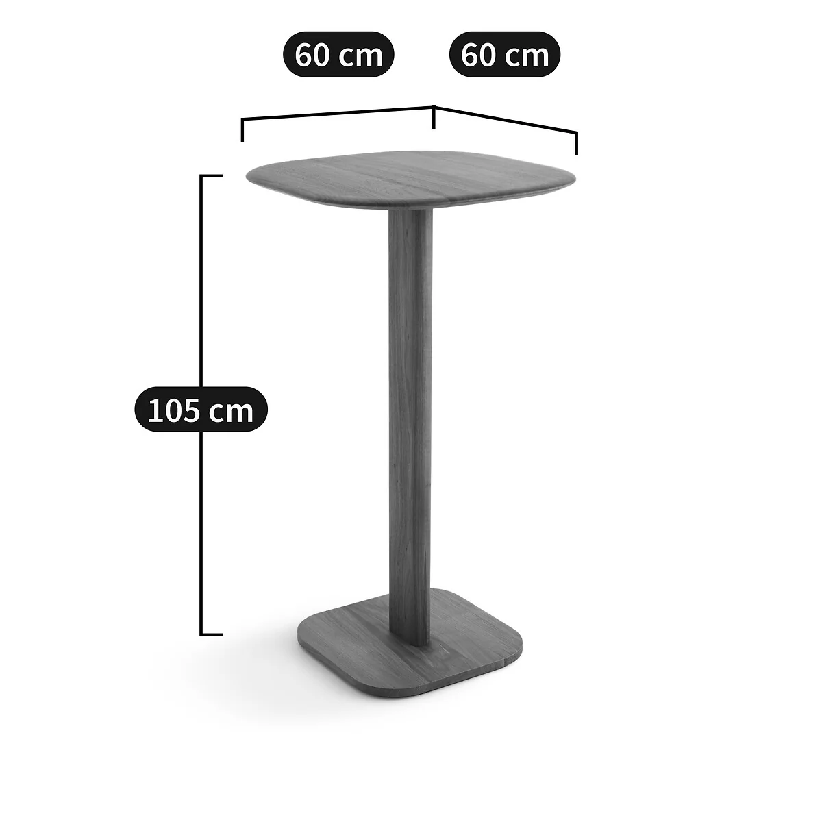 Monceau Solid Oak and Iron Gallina Designed High Bistro Table – image 7