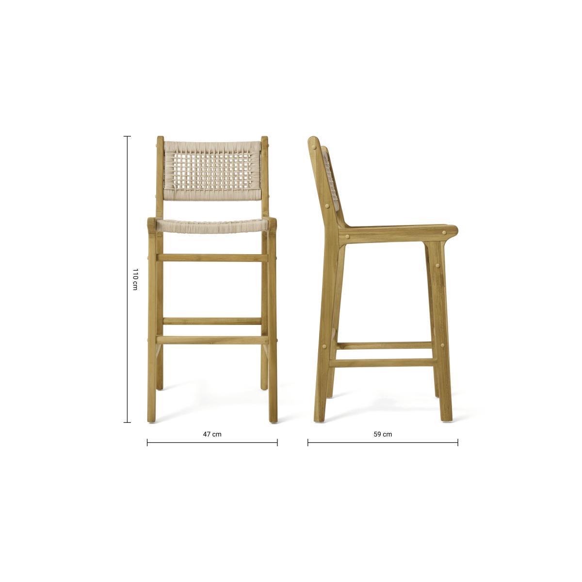 Modica Bar Stool, Rattan & Natural – image 8
