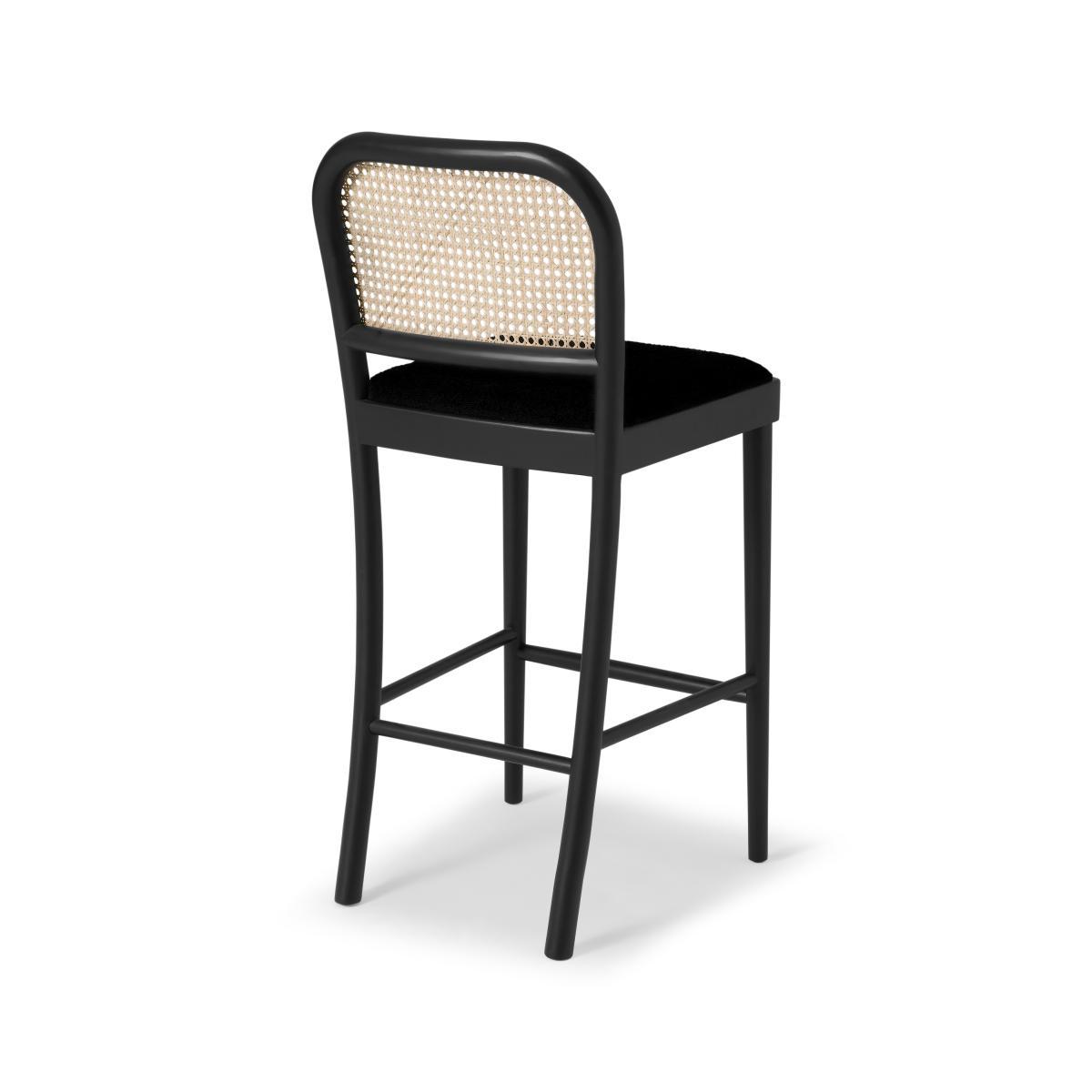 Raleigh Bar Stool, Rattan & Black Boucle – image 5