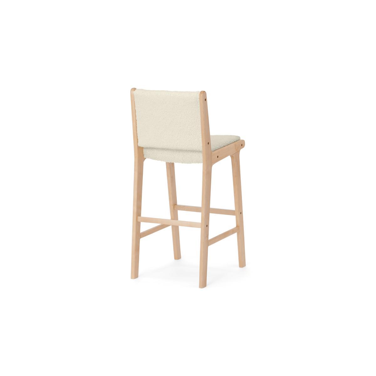 Rami Bar Stool, Faux Sheepskin & Natural – image 6
