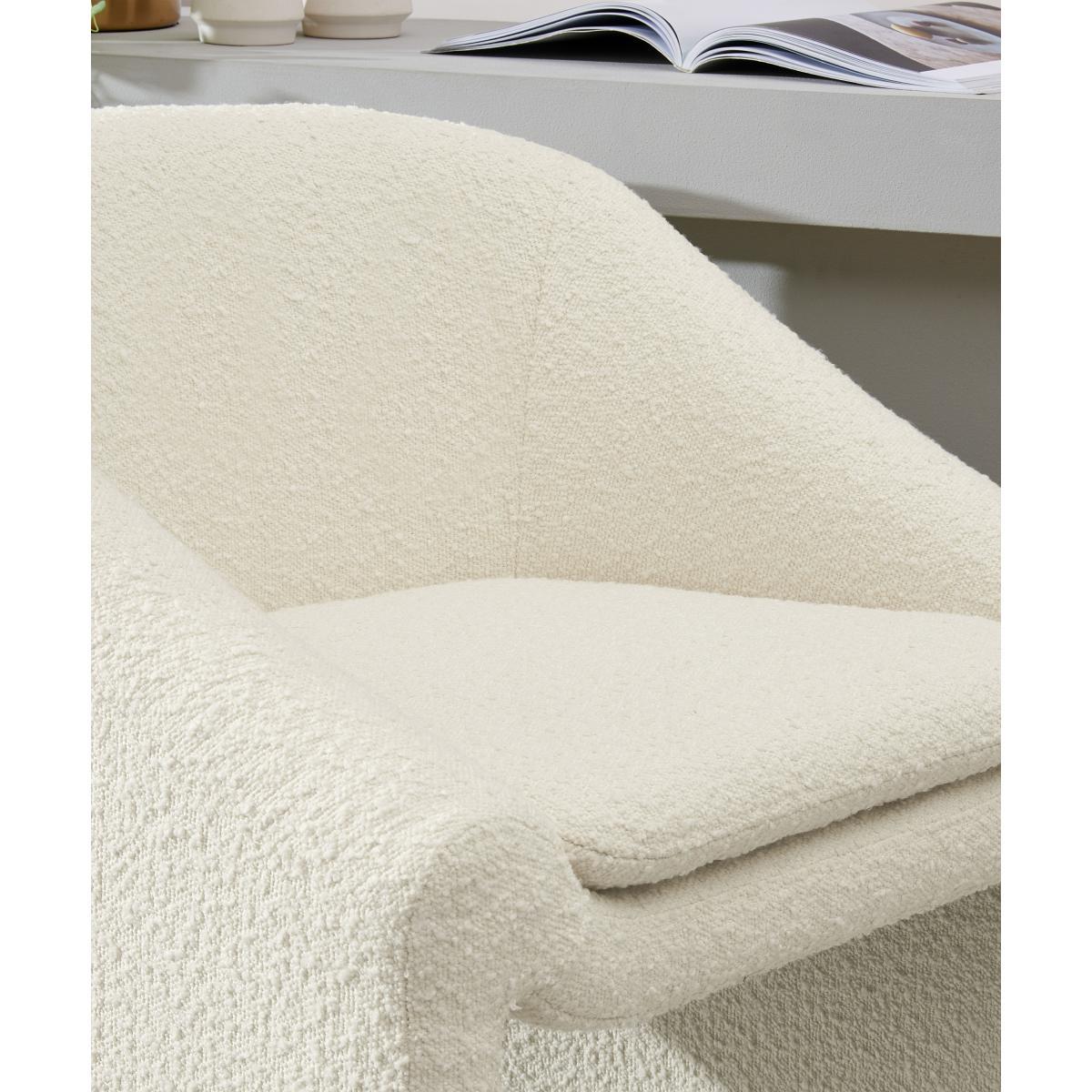 Shona Counter Height Bar Stool, Whitewash Boucle – image 4