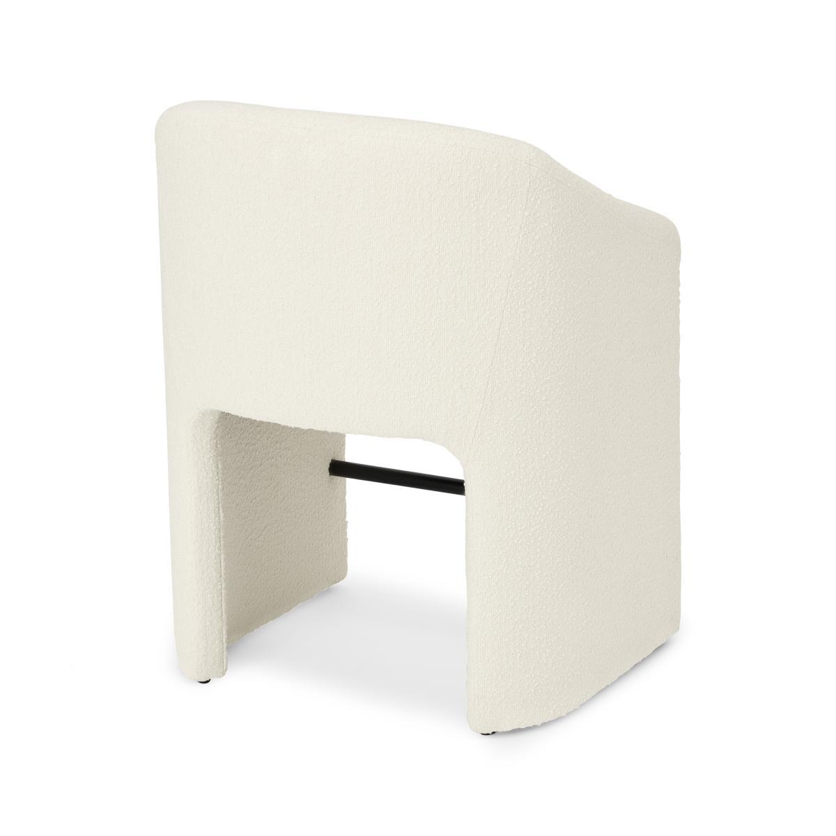 Shona Counter Height Bar Stool, Whitewash Boucle – image 5