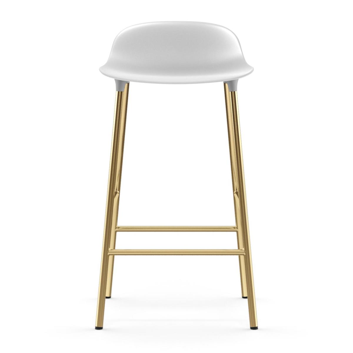 Normann Copenhagen Form barstool bronze legs 75 cm White – image 2