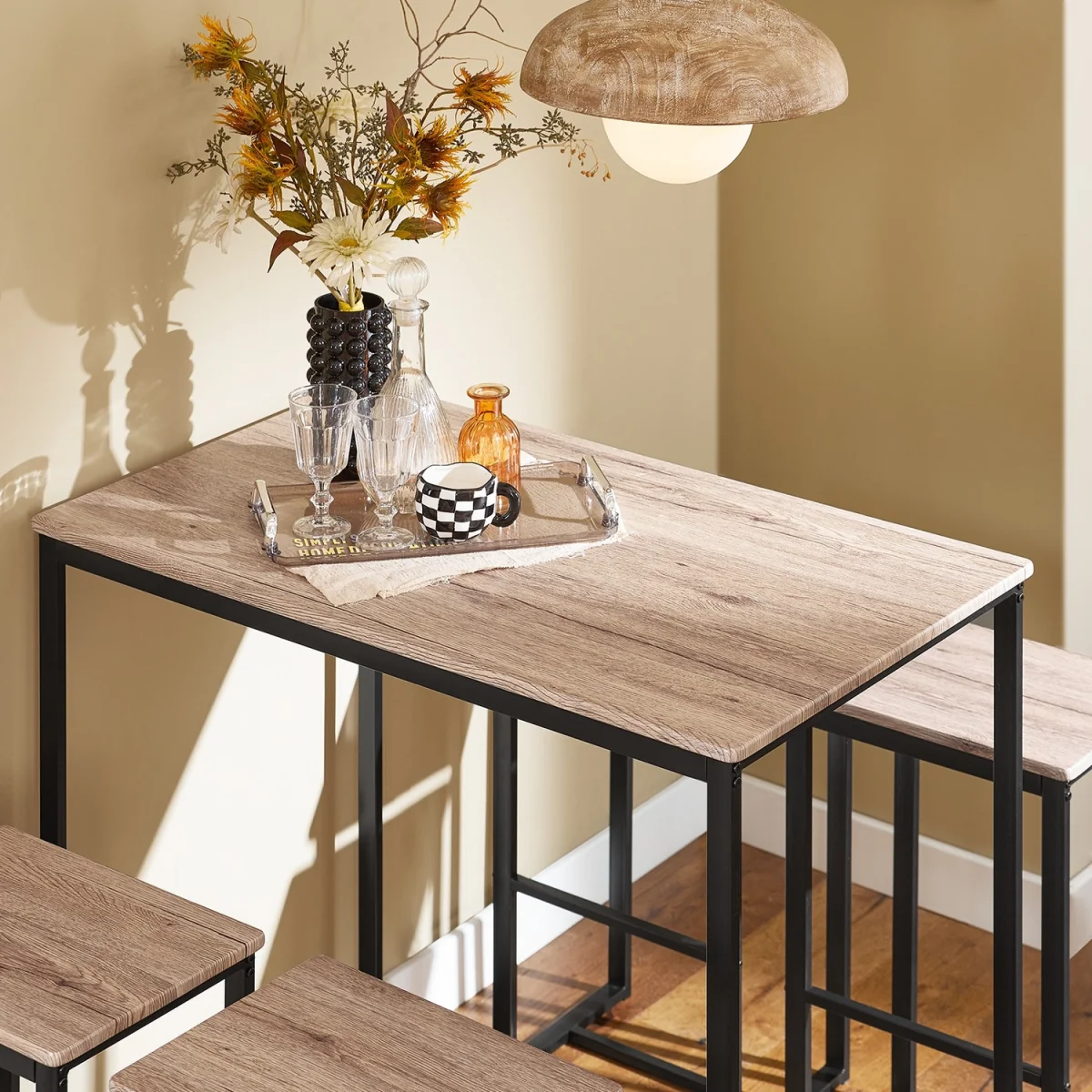 SoBuy Kitchen Bar Set-1 Bar Table and 4 Stools – image 9