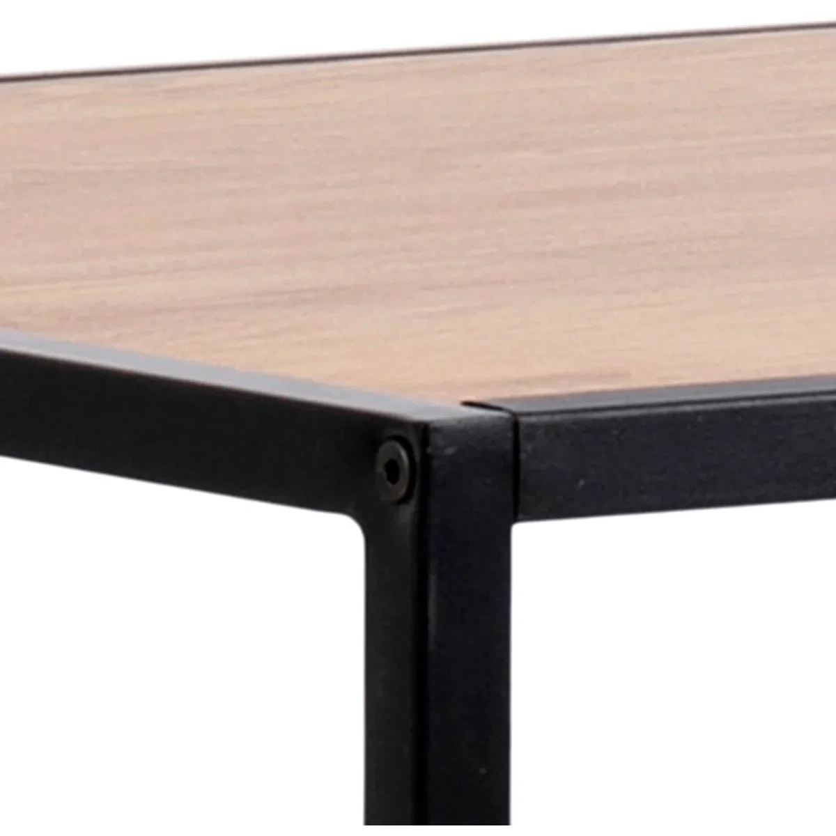Seaford Black Metal Bar Table with Black Ash Top - Oak & Black – image 5