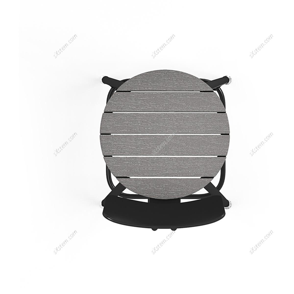 Round Counter Height Bar Stool with Backrest - Grey / 9kg – image 3
