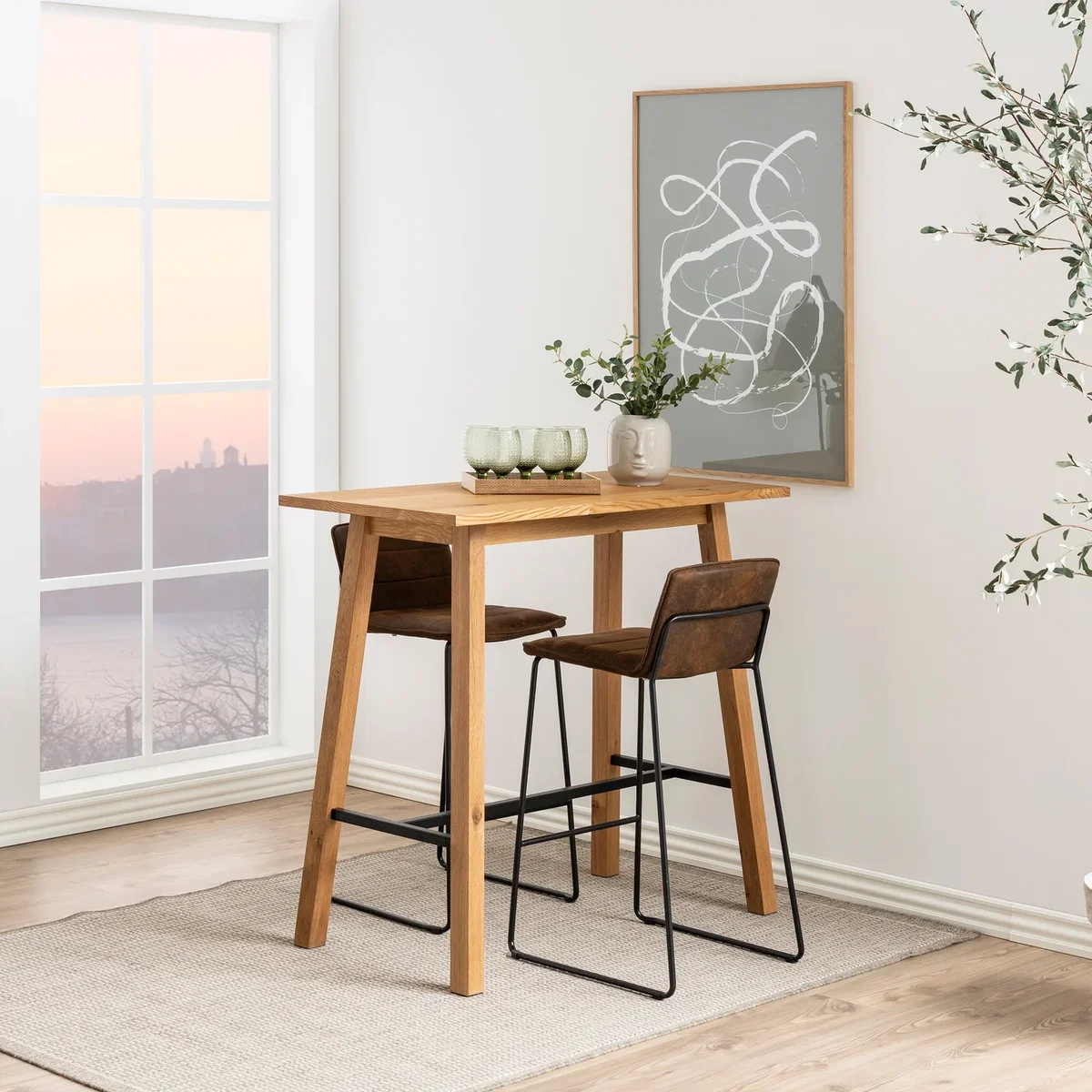 Chara Bar Table in Oak - Oak – image 3