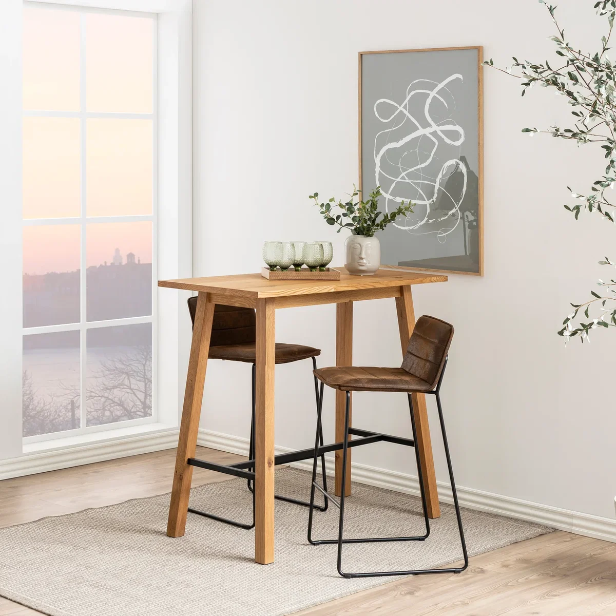 Chara Bar Table in Oak - Oak – image 4