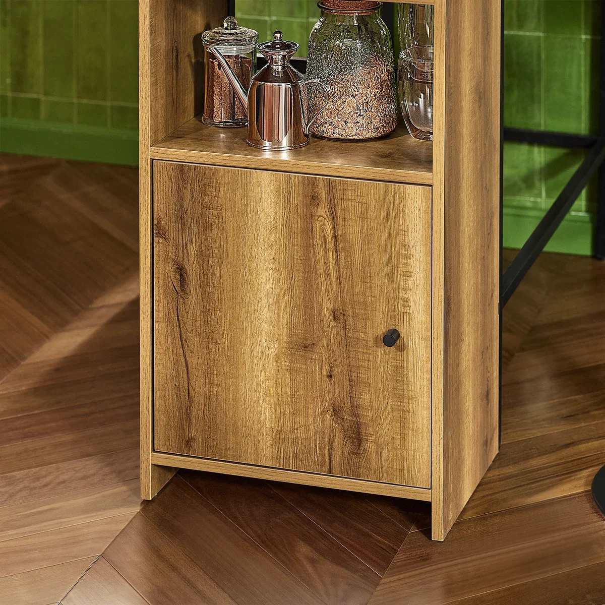 Bar Table with Extendable Top and Storage - Brown - Brown – image 10