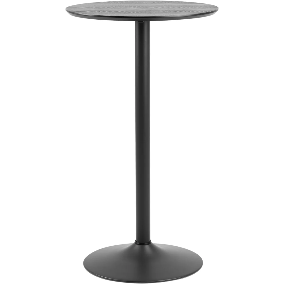 Ibiza Tall Round Bar Table with Black Ash Top and Matt Black Base - Black – image 3