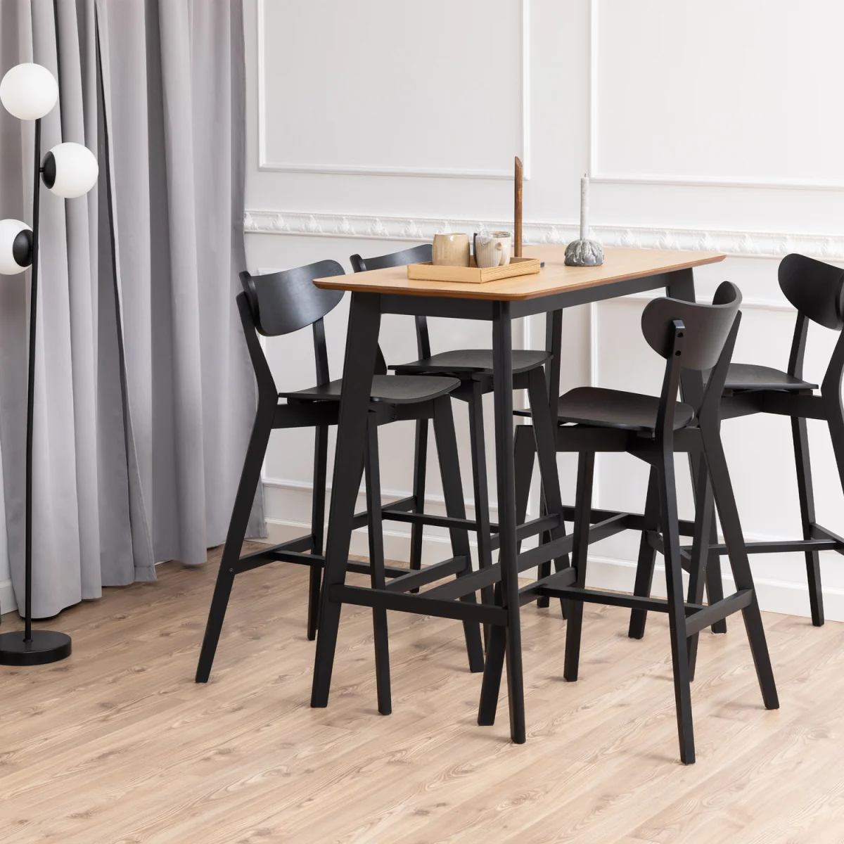 Furniture To Go Roxby Bar Table - Oak & Black – image 3