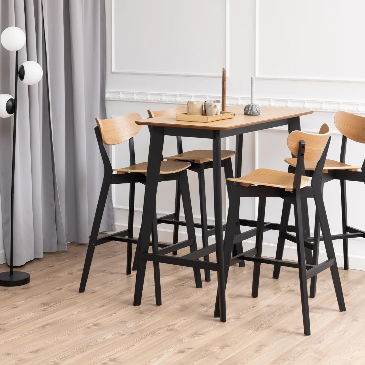 Furniture To Go Roxby Bar Table - Oak & Black – image 4