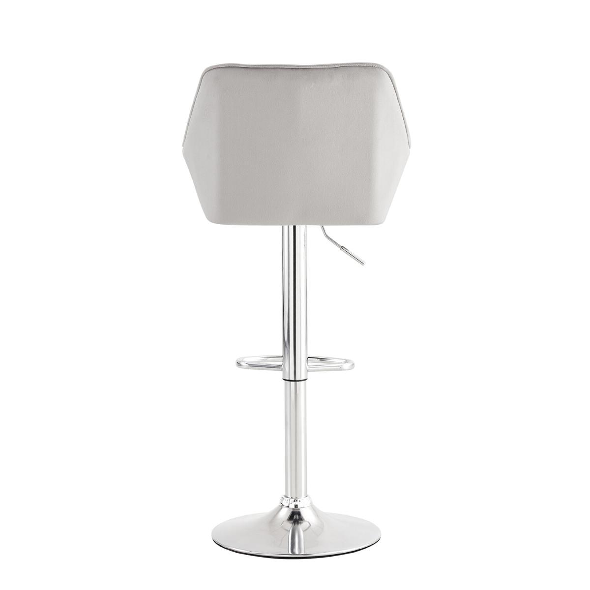 Diamond Stitched Bar Stool - Grey – image 3