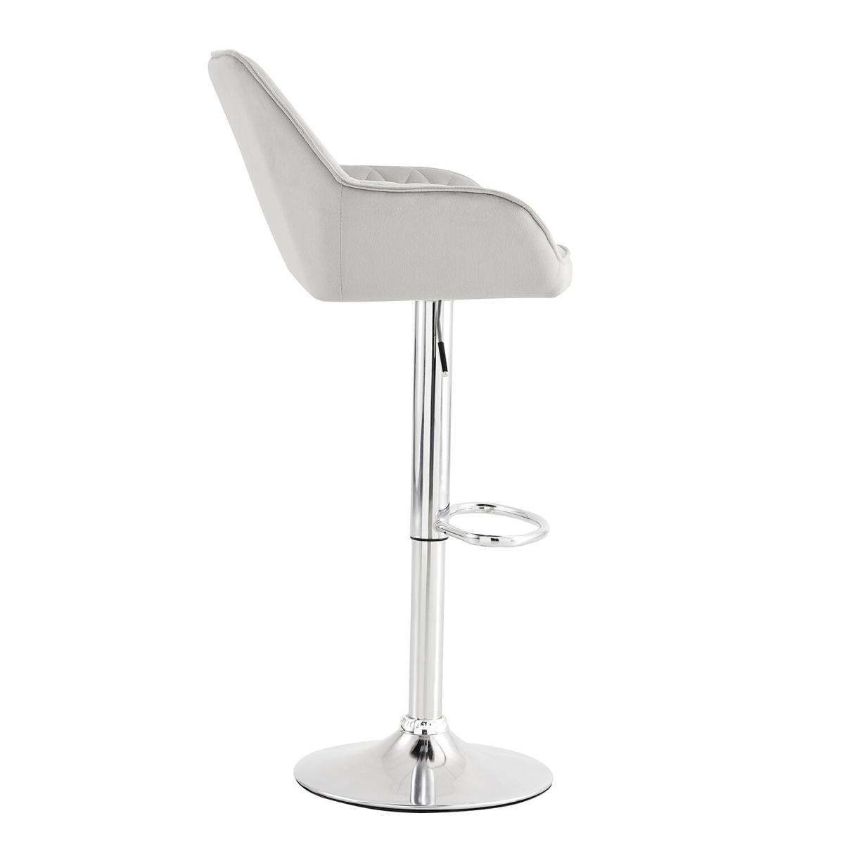 Diamond Stitched Bar Stool - Grey – image 5