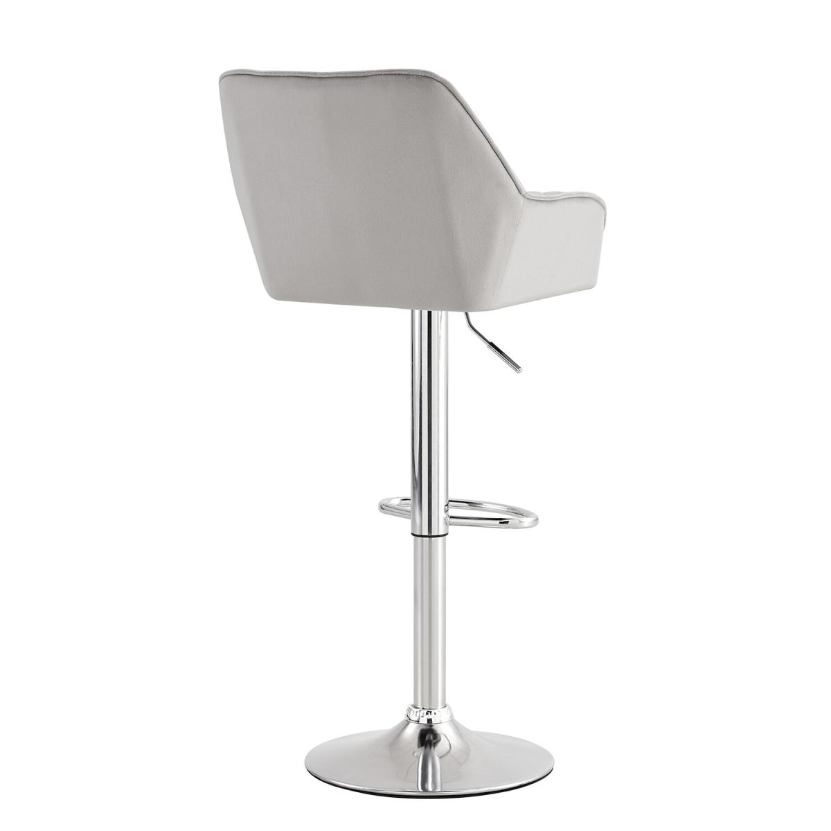 Diamond Stitched Bar Stool - Grey – image 6