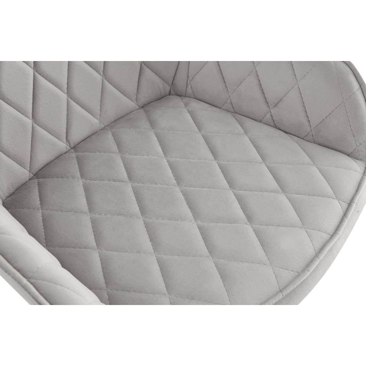 Diamond Stitched Bar Stool - Grey – image 8