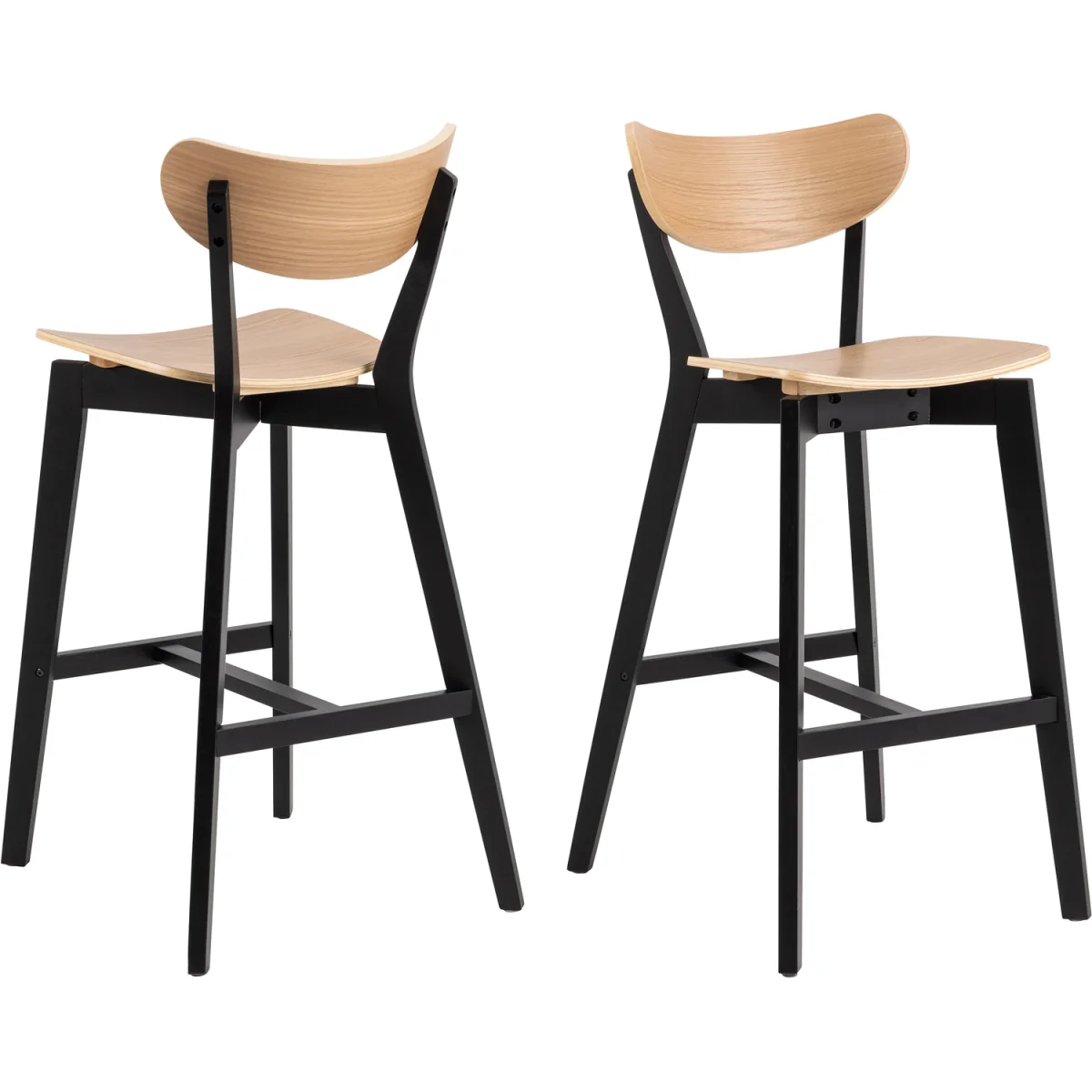 Roxby Bar Table Included 2 Roxby Bar Stool, Black and Oak - Black & Oak – image 6
